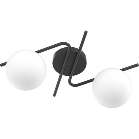 Plafonnier moderne applique top light holly 1201 2 e27 mur led lampe plafond sphère de verre
