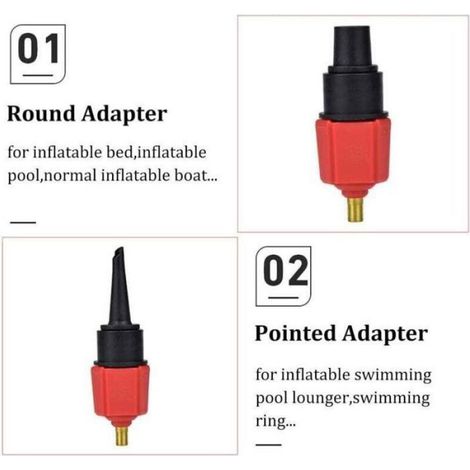 Adaptateur De Valve De Gonflage - 4 Buses - Pour Matelas Gonflable Bouée Piscine Canapé Bateau - 1 Pièce (1/4)