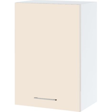 Meuble haut de cuisine Lovia Vanille Mat 1 porte L 50 cm (1/2)
