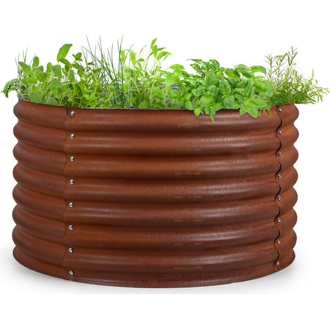 Rust Grow potager surélevé de jardin finition rouille en tôle d'acier galvanisée (1/5)