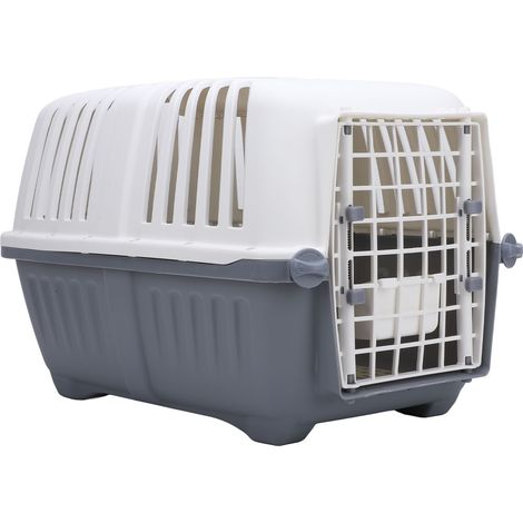 Cage de transport portable, confortable et respirante pour chats, chiens et lapins, 47 x 31 x 32 cm (1/5)