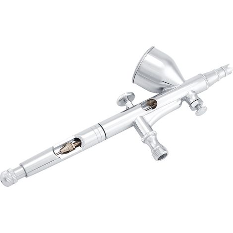 Kit pistolet à peinture aérographe à double action et alimentation par gravité 9 cc avec buses 0,2 mm, 0,3 mm et 0,5 mm (1/4)