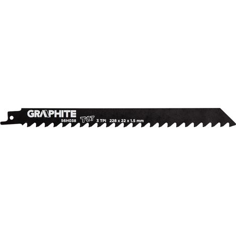 Hoja de sierra graphite 56h038 228 mm 3 dientes por pulgada