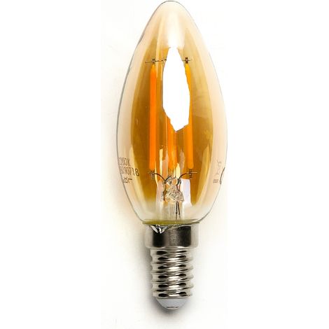 Lampadina Led Vintage a Filamento E14 C35 a candela 4W Bianco caldo 2200K Aigostar
