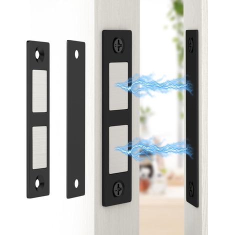 Loquet magnétique de porte de 13,6 kg (30 lb), verrou de meuble robuste, pour armoire, tiroir, camping-car, porte de grange, cuisine 2pack (1/5)