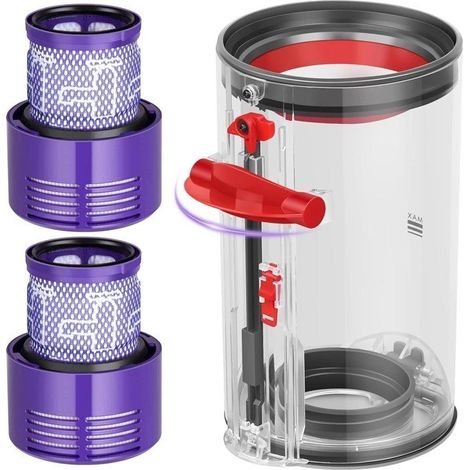 Poubelle Collecteur Réservoir pour Dyson V10 SV12 Bac à Poussière Pièces Détachées Accessoire Conteneur Cuve Rechange pour Aspirateu (1/5)