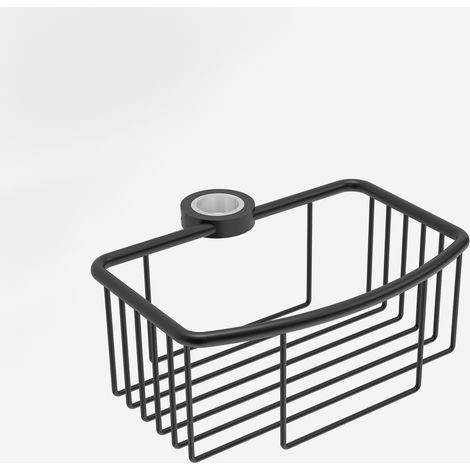 BATHBAZAAR - Panier barre de douche REMIX noir mat