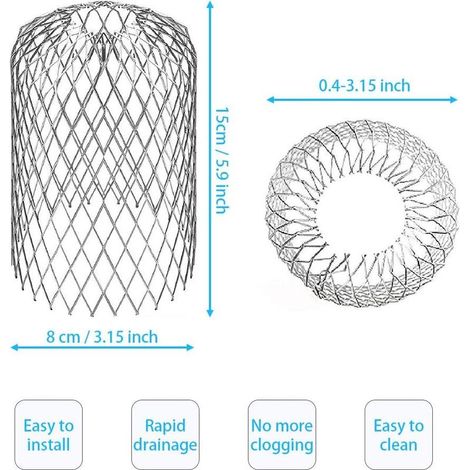 Bodenablauf - Abflussfilter - Aluminium - 4er-Pack (1/4)