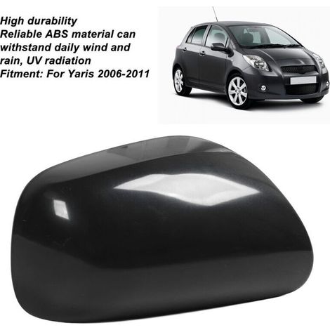Couvercle de Rétroviseur Latéral, Pièces de Rechange Noires pour Couvercle de Rétroviseur de Voiture pour Yaris 2006-2011, Protection UV (Droite 87915 0D907) (1/3)