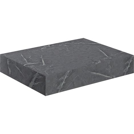 Signature Grove Wall Hung Basin Shelf 600mm Wide - Grey Marble (1/4)