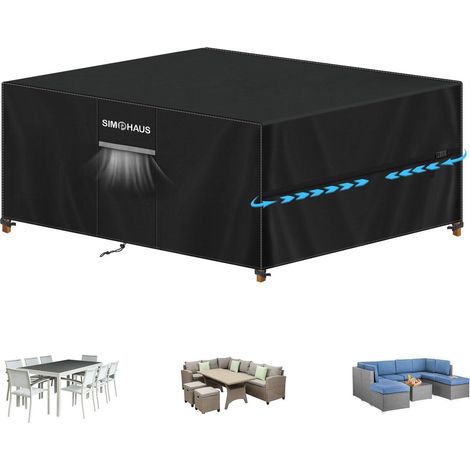 Housse de protection pour mobilier de jardin 280x210x90cm, imperméable, 420D Oxford, respirante (1/5)