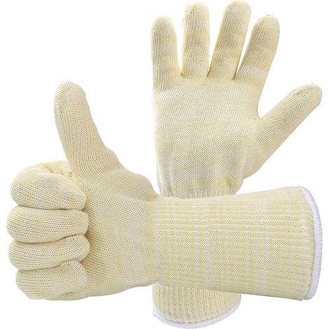 1 Paire Gants de Barbecue Gant Anti-Chaleur Taille Universelle Grill - Gants de Cuisines Résiste Jusqu'à 500°C Gants de Four pour BBQ, Grillades, Cuisson au Four, Cheminée, Gants de Soudeur (1/5)