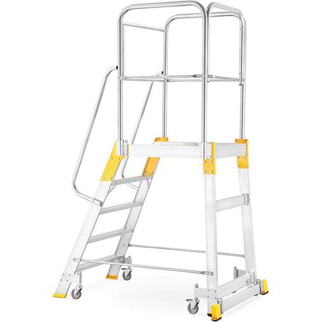 Piattaforma con ruote 3 gradini - altezza masssima di lavoro 2.62m - 9503R-MCP