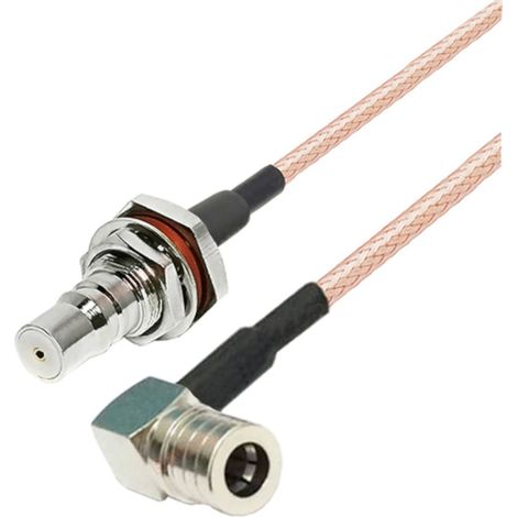 Cavo di collegamento QMA con spina RA / presa QMA RG316, lunghezza 20 cm.