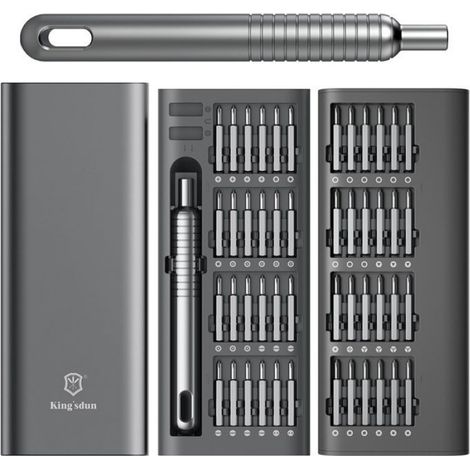 Jeu De Tournevis De Précision - 51 Pièces - Embouts Magnétiques S2 - Hexagonal Et Torx - Pour Électronique Et Montage Fin - 1 Unité (1/4)