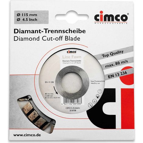 Cimco Diamanttrennscheibe D=125mm 208710