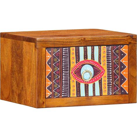 Cabinet de chevet,Table de chevet,Table de nuit Marron 35 x 30 x 22 cm Bois d'acacia massif CFW768922 (1/5)