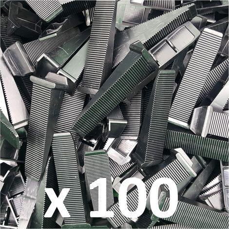 Croisillons de Nivellement 100 Pièces Base Fine Polycarbonate Ajustement Précis Sol et Mur Carrelage 3-16mm (1/5)