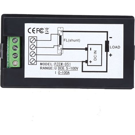 TSPZEM-051 Compteur de tension, courant et puissance CC, fréquencemètre, détecteur de facteur de puissance, compteur d'énergie kWh, affichage numérique, multifonctionnel (1/5)
