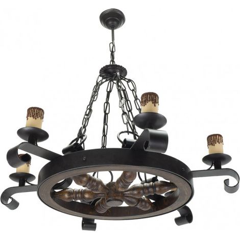 FABRILAMP Lampe Rustico Rueda 6l 6xe27 60w(72x58