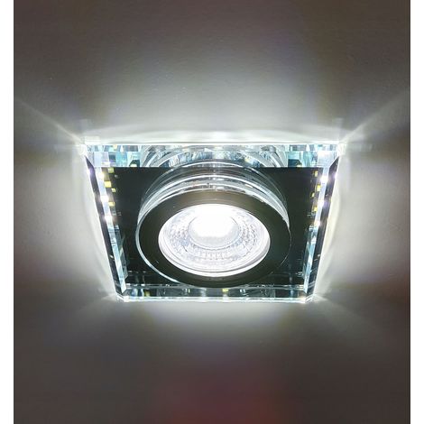 Plafonnier en verre avec bande LED 3W-4000K, GU10 (1/5)
