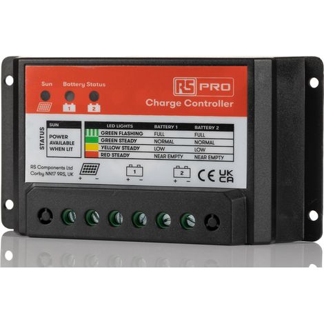 Régulateur solaire RS PRO, tension du panneau solaire 12 V, 24 V ( Prix pour 1 )
