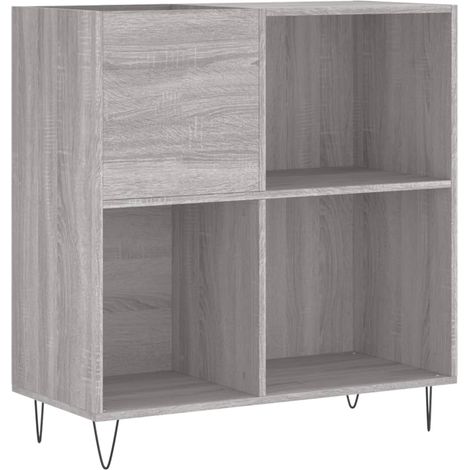 Maison Exclusive - Mobile Porta DiscGrigio Sonoma 84,5x38x89 Legno Multistrato
