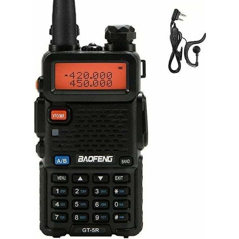 Talkie-walkie BAOFENG UV-5R - Émetteur-récepteur FM 400-520MHz 5W - Double affichage rechargeable + écouteur - Communication longue portée - Aventuriers et professionnels (1/4)