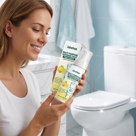 Mehrzweck-WC-Schaumreiniger mit Zitronenduft, Aktivschaum für gründliche Reinigung und Fleckenentfernung – 120 ml -- BIEMMEDUE (1/5)