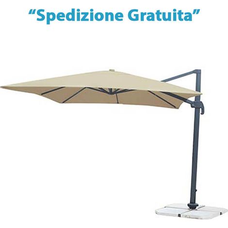 OMBRELLONE PALO LATERALE TOP DOMUS - ALLUMINIO/POLY ECRU MM 77X53 MT 3X4 - 1 pezzo (1/2)