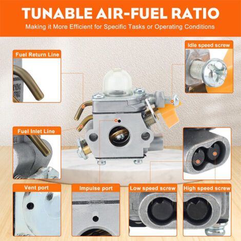 NALOOKAMIC Carburateur CS26 SS26 pour tondeuse Ryobi Homelite SS30 CS30 EX26 BC30 26cc 30cc, remplacement de souffleur à feuilles 308054013 309368003 (1/4)