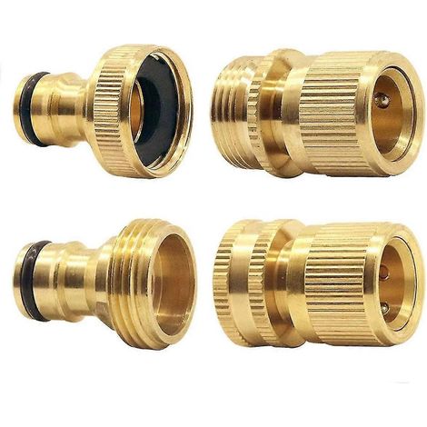 Raccord pour tuyau d'arrosage, filetage mâle en laiton 3/4" cuivre pour tuyau d'arrosage et robinet 3/4" BSP (1/5)
