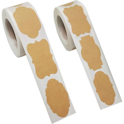 Etiquette Confiture,Kraft Autocollant 600pcs Autocollants Étiquettes Auto Adhésifs Étiquettes Congélateur Vierges,Papier Kraft Forme Etiquette Cadeau Noel Autocollante (1/5)