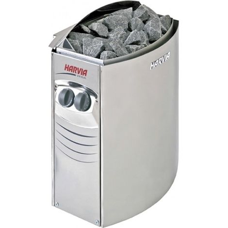 Poolstar – Poêle de sauna électrique 8 kW – Enveloppe en acier inoxydable – Commandes ergonomiques – Installation facile sur support mural