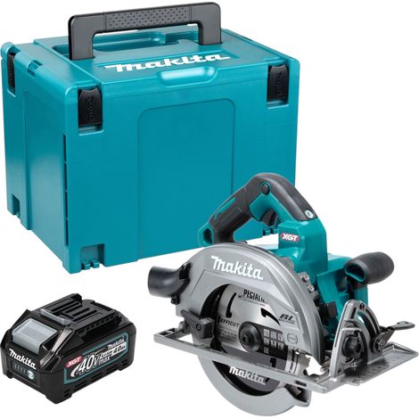 Sierra circular manual a batería Makita HS 003 GM101, 40 V máx., 190 mm, sin escobillas + 1 batería de 4,0 Ah + Makpac - sin cargador (1/5)