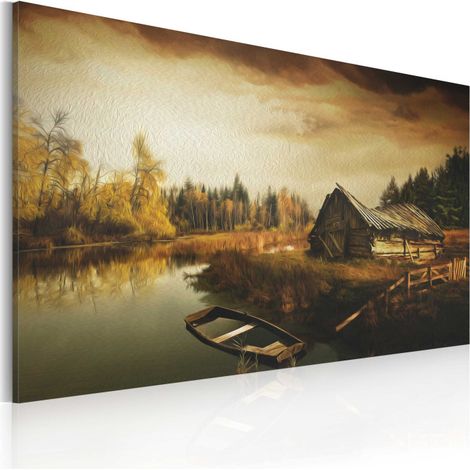 Tableau Imprimé "Idyllic Village" 60 x 90 cm (1/2)