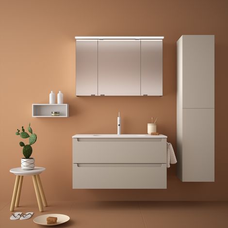 Waschtischunterschrank MONTERREY 1000 2 Schubladen Macchiato (1/4)