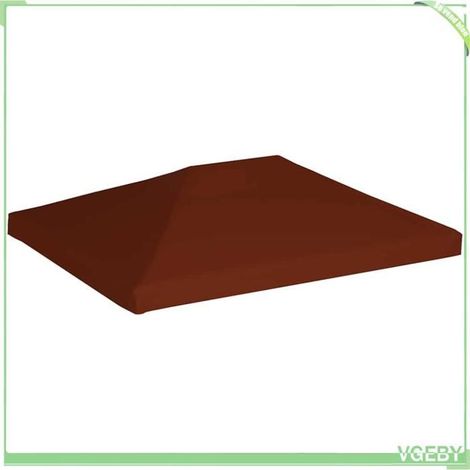 Toile de toit gazebo - FAFEICY - 46626 - 3x4 m - Terre cuite - 310 g/m² imperméable (1/5)