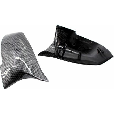 royaluxe - Coquilles de rétroviseur latéral Capuchon de couverture de rétroviseur en fibre de carbone Paire de style pour BMW F32 F30 F31 F33 F36, modèle : fibre de carbone (1/5)