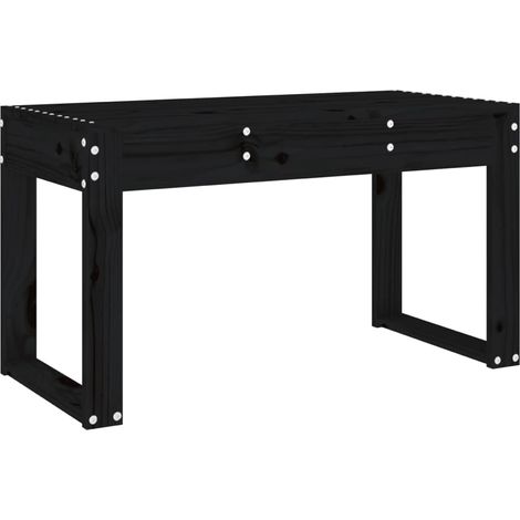 Maison Exclusive - Panca da Giardino Nera 80x38x45 cm in Legno Massello di Pino