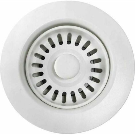 Bonde évier en polymère blanc – Filtre à panier amovible – Compatible éviers en granit, cuivre, acier inoxydable – Ø 4,5 cm (1/5)