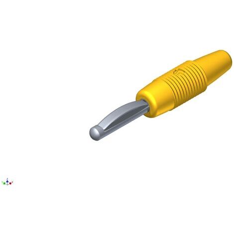 Fiche banane mâle Ø de la broche: 4 mm SKS Hirschmann VON 20 930047103 jaune 1 pc(s) D27444 (1/4)