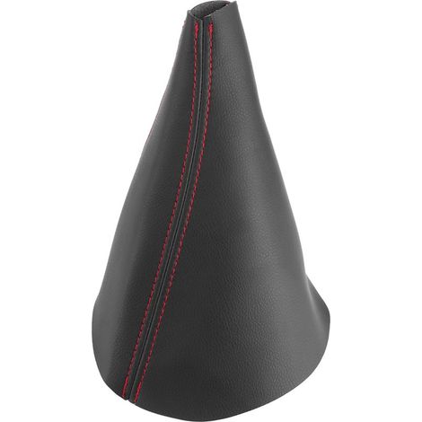 Jeffergarden Pommeau de levier de vitesse, housse de voiture durable, résistante aux rayures, portable et résistante à l'abrasion, pour housse de levier de vitesse de voiture (noir ligne rouge) (1/4)