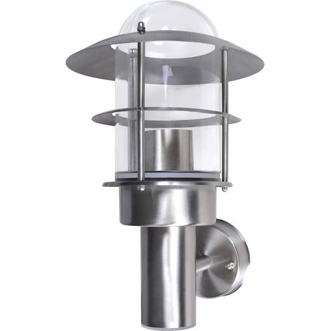 Patio LED Wandleuchte Lampe Edelstahl Außenlampe vidaXL