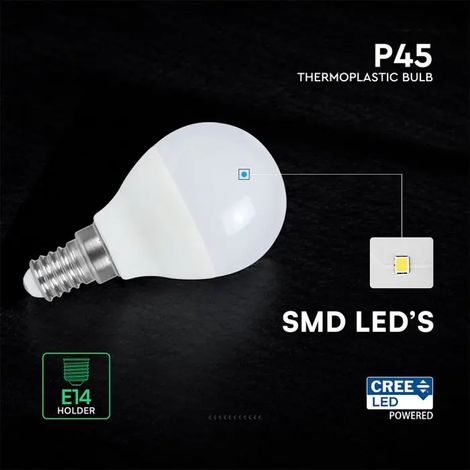 V-TAC Lampadina LED Chip CREE E14 6.5W P45 6500K