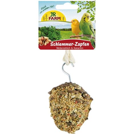 JR FARM Tasty Cones für Feinschmecker - ein leckerer Snack für alle Nymphensittiche und andere kleinere Papageien 120 g (1/5)