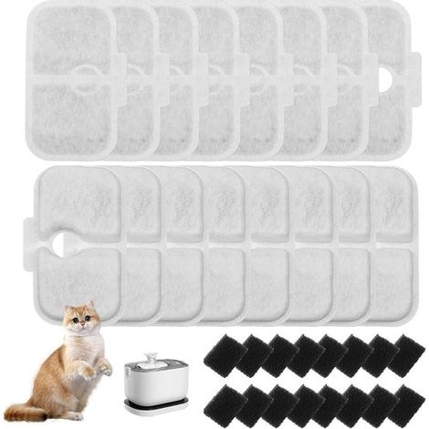 Fontaine pour chats Filtre - Filtre de remplacement - 32 pièces (1/5)
