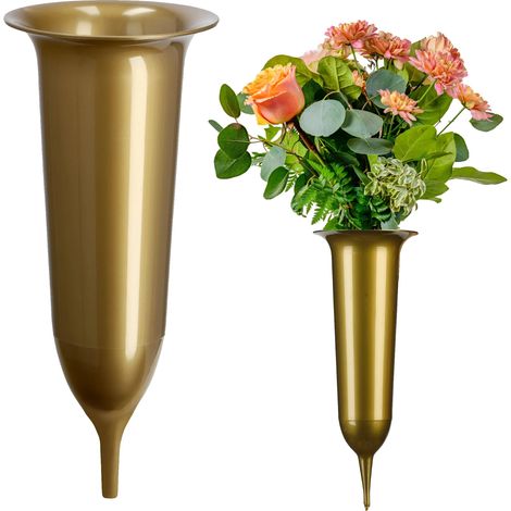 Vase, Design Élégant, Résistant aux Intempéries, Or-b, M (1/2)