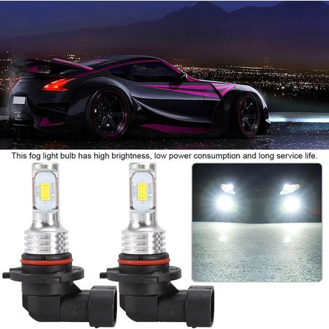 Phare antibrouillard universel H10 9145 80W 8000K lumière blanche 12-24V avec décodage (2 pièces) (1/5)