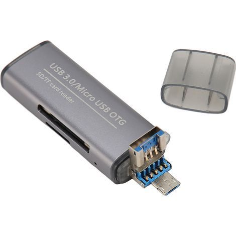 Adaptateur USB 3.0 5Gbps triple fonction : Type-A, Micro USB et port femelle pour transfert de données rapide (1/5)